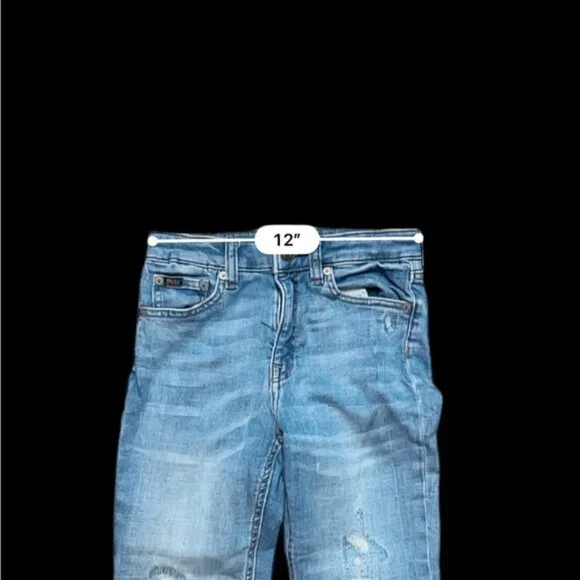 Kids Polo blue distressed jeans Size L (12/14) - Picture 9 of 11